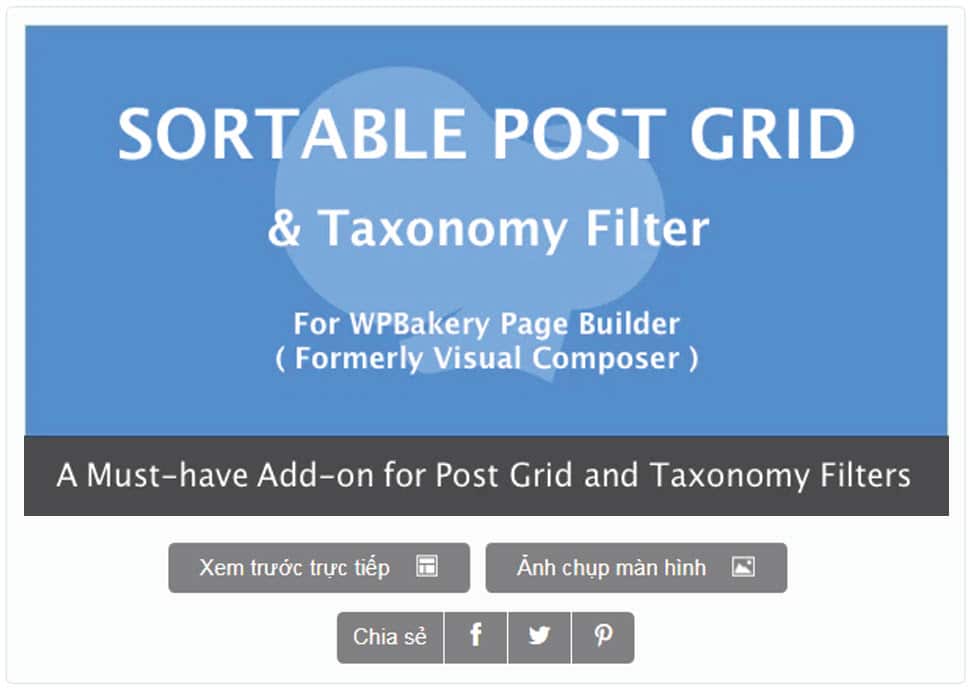 Visual Composer – Sortable Grid TaxonomyFilter 1