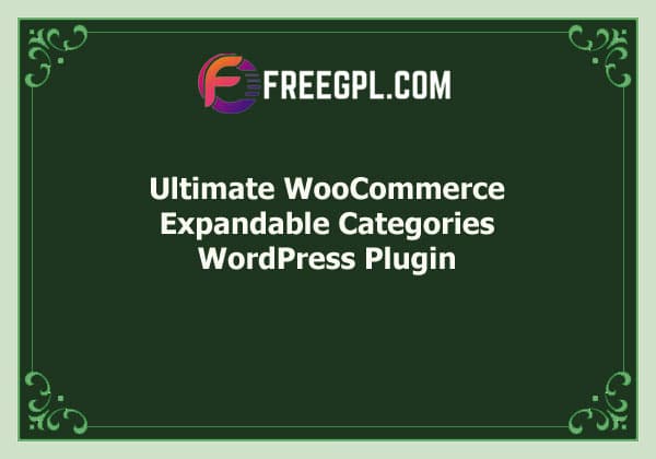 Ultimate WooCommerce Expandable Categories