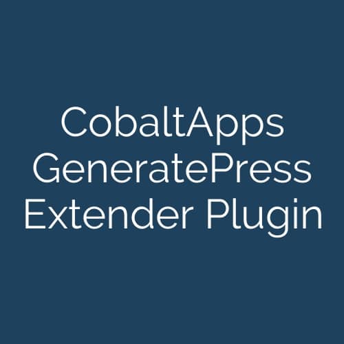 CobaltApps GeneratePress