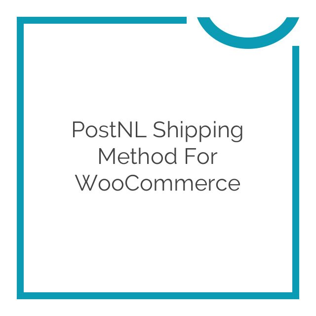 postnl shipping method for woocommerce 1.2.4