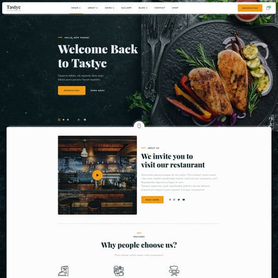 Tastyc – Restaurant WordPress Theme 1.1.2