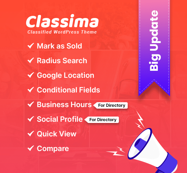 Classima – Classified Ads WordPress Theme 2.0.7.6