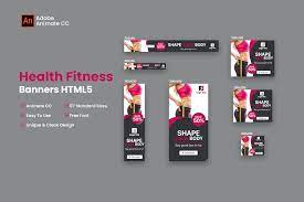 HEALTH & FITNESS HTML BANNER ADS- ANIMATE CC LATEST VERSION