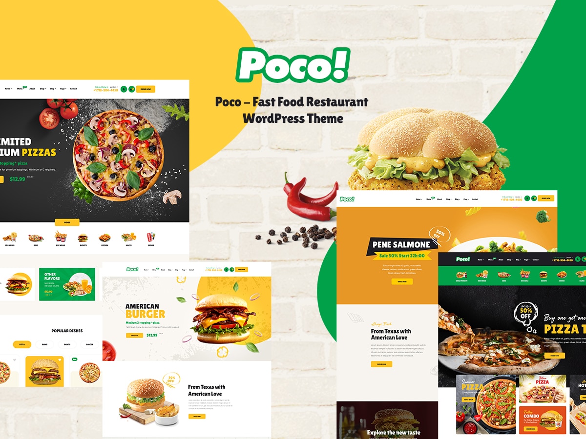 Poco – Fast Food Restaurant WordPress Theme 2.0.0