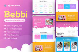 BEBBI – CREATIVE BABY CARE ELEMENTOR PRO TEMPLATE KIT LATEST VERSION