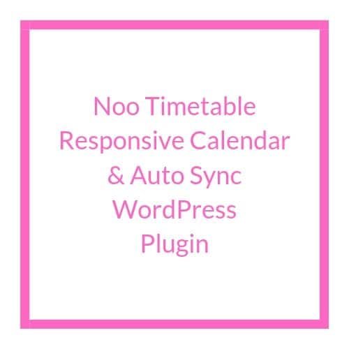 Noo Timetable Responsive Calendar Auto Sync WordPress Plugin