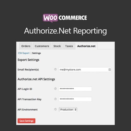 WooCommerce Authorize.Net Reporting