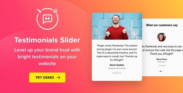 elfsight testimonials slider preview 1