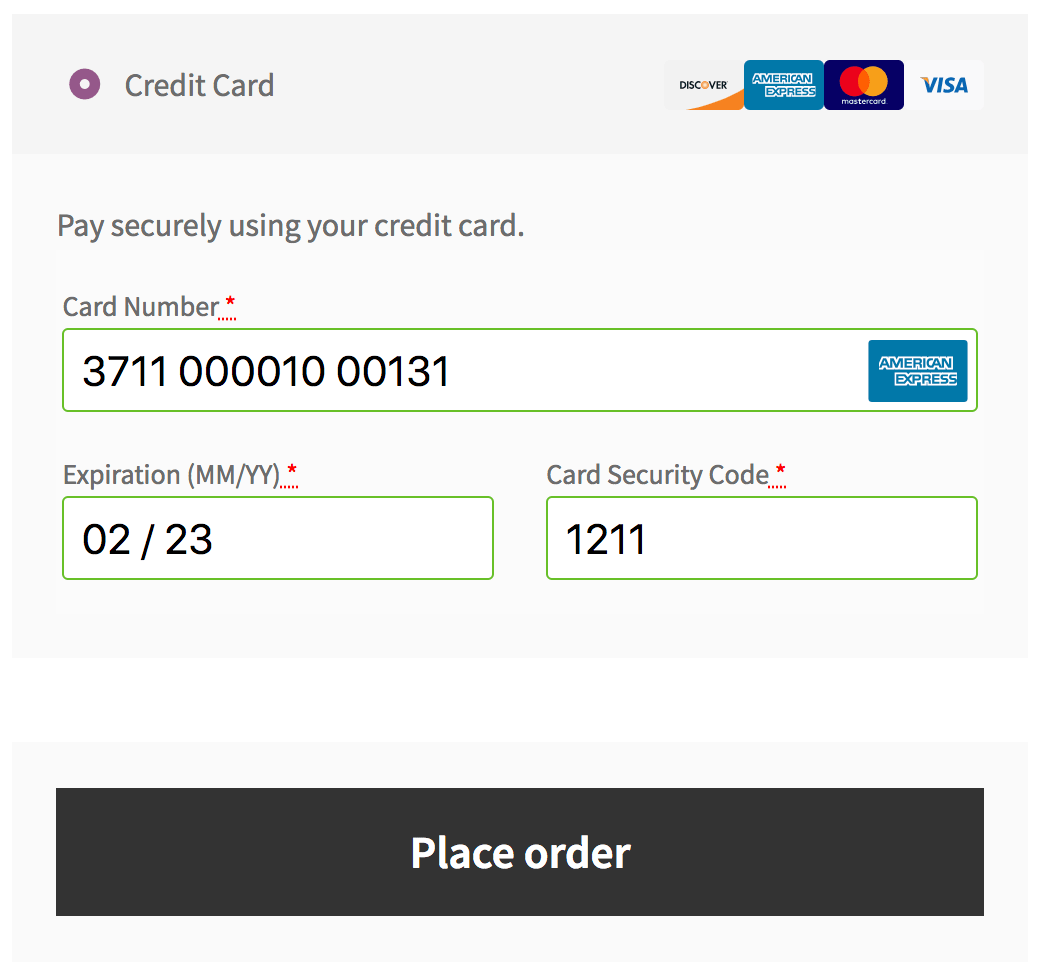 woocommerce bambora payment form 1