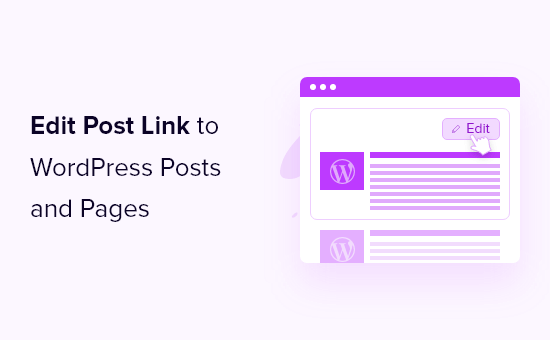 edit post link to WordPress postes and pages in WordPress posts og