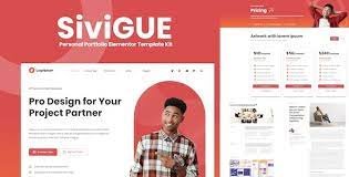 SIVIGUE – PERSONAL PORTFOLIO ELEMENTOR TEMPLATE KIT LATEST VERSION