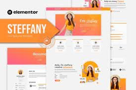 STEFFANY – CV RESUME ELEMENTOR PRO TEMPLATE KIT LATEST VERSION